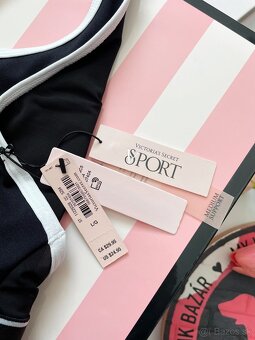 Victoria’s Secret čierno biela športova podprsenka L - 4