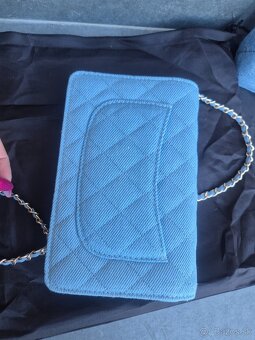 Nová luxusná CHANEL WOC jeans modra - 4
