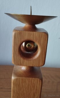 Dizajnový drevený svietnik - 4