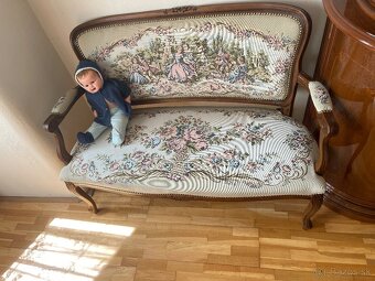 Čajový set - čalúnená stolička, French Louis style - 4