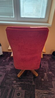 ✅ Kancelárske kreslo červené otočné - 4