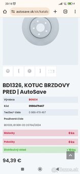 Audi a4 b8 Bosch predné brzdové kotúče - 4