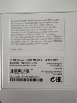 Apple mys magic mouse 2 space grey- ako nova - 4
