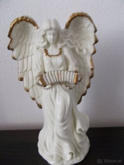 Retro porcelánový 24 cm anjel - 4