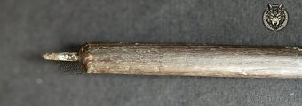 Historický horský čakan / cepín s oceľovou hlavou a oporným - 4