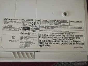 Sony VPL - SW630 + ovládač - 4