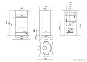 Krbové kachle s teplovodným výmeníkom AQUAFLAM VARIO KALMAR - 4