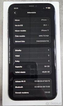 Iphone 11 64GB Black 100% Baterka - 4