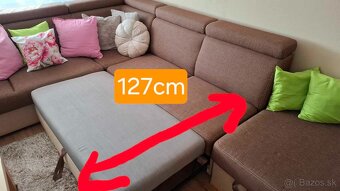 Rohová sedacia súprava+rozťahovacia+úložný priestor - 4