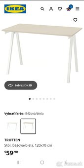 Pracovný stôl TROTTEN ikea - 4