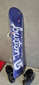 Snowboard značky BURTON s topánkami - 4
