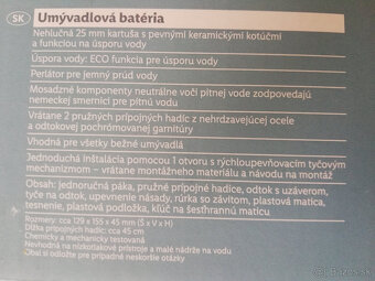 Vodovodná umyvadlová batéria - 4
