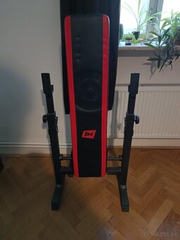 Bench press lavica , HopSport HS-1080, 30 kg závažia + tyč - 4
