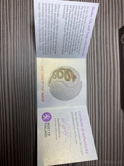 Fiji 2013 snake Yin and Yang Strieborná minca zberatelska - 4