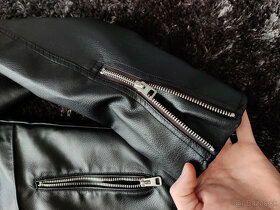 Pánska koženková bunda, bombera, riflovka - 4