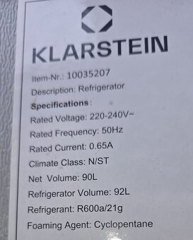 Chladnička KLARSTEIN Obsidian 90l - 4