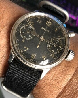 Hanhart Monopusher Pilot Chronograph z druhej svetovej vojny - 4