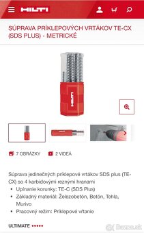 HILTI príklepové vrtáky SDS plus - 4