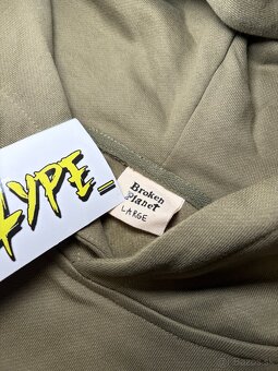 Broken Planet Basics Olive Green Hoodie - 4