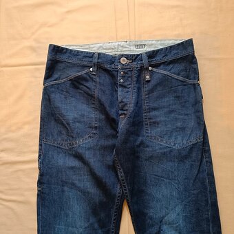 Rare Levis modré rovné džínsy rifle straight jeans 33x34 - 4