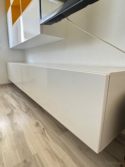 Obývacia zostava – bielo-žltá, vysoký lesk - 4