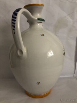 Krasny stary vyssi rucne malovany dzban nadoba - 4