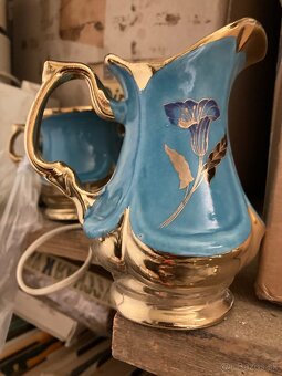 Predám modrí porcelán v zlatej farba - 4
