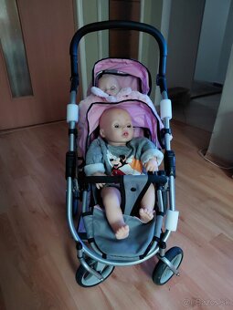 Detský dvojkočík s 2 bábikami. - 4