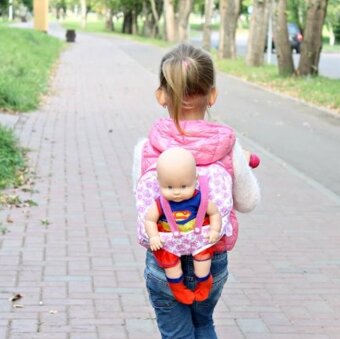 Ruksačik s nosičom pre bábiky/zvieratko - 4