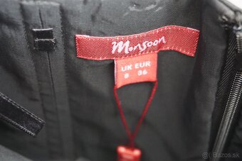 Luxusne cierne saty Monsoon s trblietavymi vzormi, vel. 36 - 4