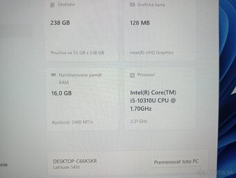 Dell Latitude 5410 , WIN11 , Intel core i5 ,16gb ram , ssd - 4
