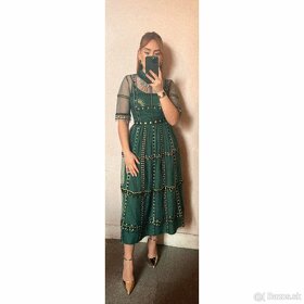 Smaragdové spoločenské šaty - 4