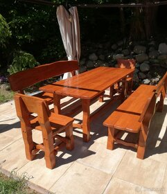 Drevené záhradné sedenie-záhradný nábytok BUK - 4