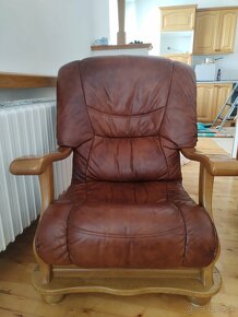 Kozená sedačka - masivny dub - SK vyrobca - 4