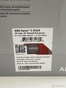 AMD Ryzen 9 3950X 3,5 boost 4,7GHz (16 jadrový 32 vlákien) - 4