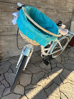 Detský retro bicykel Goetze STYLE 24”1 prevodový bielo-modrý - 4