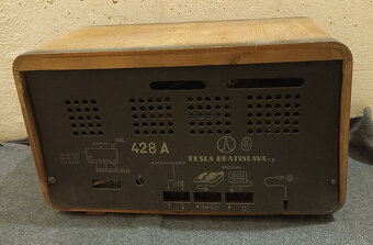 Staré retro rádio Tesla Gavota 2 (428A) - 4