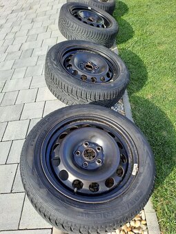 6,5x16 5x112 ET50 plechové disky 205/55 R16 zimné - 4