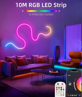 Lamomo 10m 24V RGB LED pásové svetlo Nepriame osvetlenie Vod - 4
