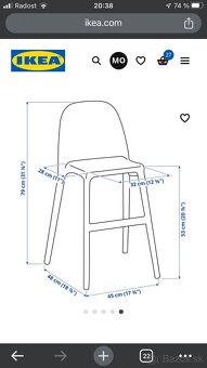 Vysoka stolicka Urban Ikea - biela - 4
