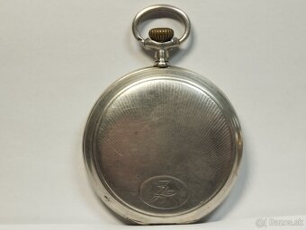 Starožitné pánské tříplášťové celostříbrné kapesní hodinky - 4