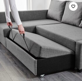 IKEA FRIHETEN tmavosiva rozkladacia sedacka - 4
