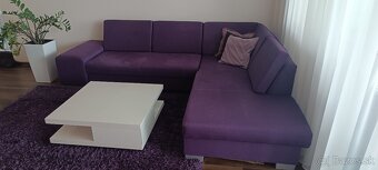 Rohová sedačka s rozkladom a úložným priestorom - 4