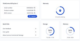 ThinCentre M75q Gen2 / Ryzen5 / 32 GB RAM / zaruka do 2029 - 4
