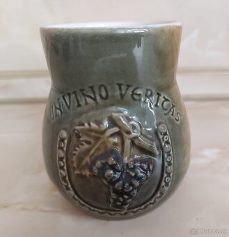 Dva nádherné, starožitné džbány/poháre na víno, pivO - 4