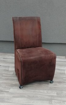 Set kresiel na kolieskach – hnedé – ( 4 KS ). - 4