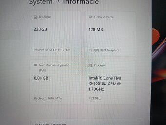 predám Dell Latitude 5410 , Intel i5 . 8gb ram , Win 11 - 4