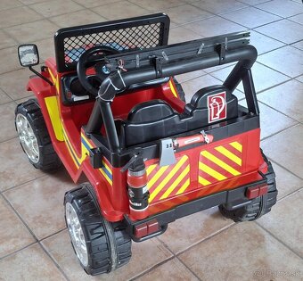 Detské elektrické hasičské auto - 4