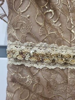 Zlaté šaty s bolérkom, veľ. 40, nové - 4