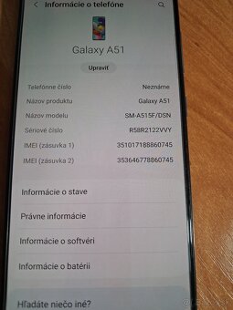 Samsung Galaxy A51 + obaly a sklá - 4